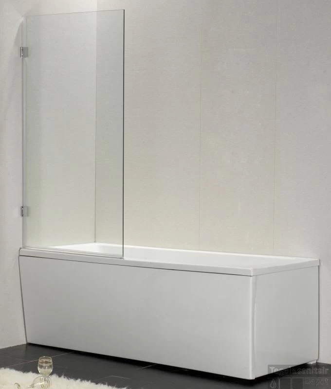 B&w-luxury Bagno Badwand 80x140cm. Chroom-helder Clean - Afbeelding 2