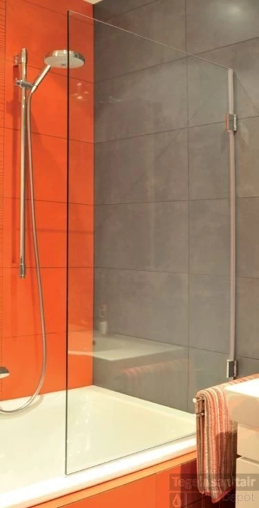 B&w-luxury Bagno Badwand 80x140cm. Chroom-helder Clean - Afbeelding 3