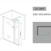 Wiesbaden Zijwand 30x200 Cm + Scharnierprofiel 10mm NANO Glas