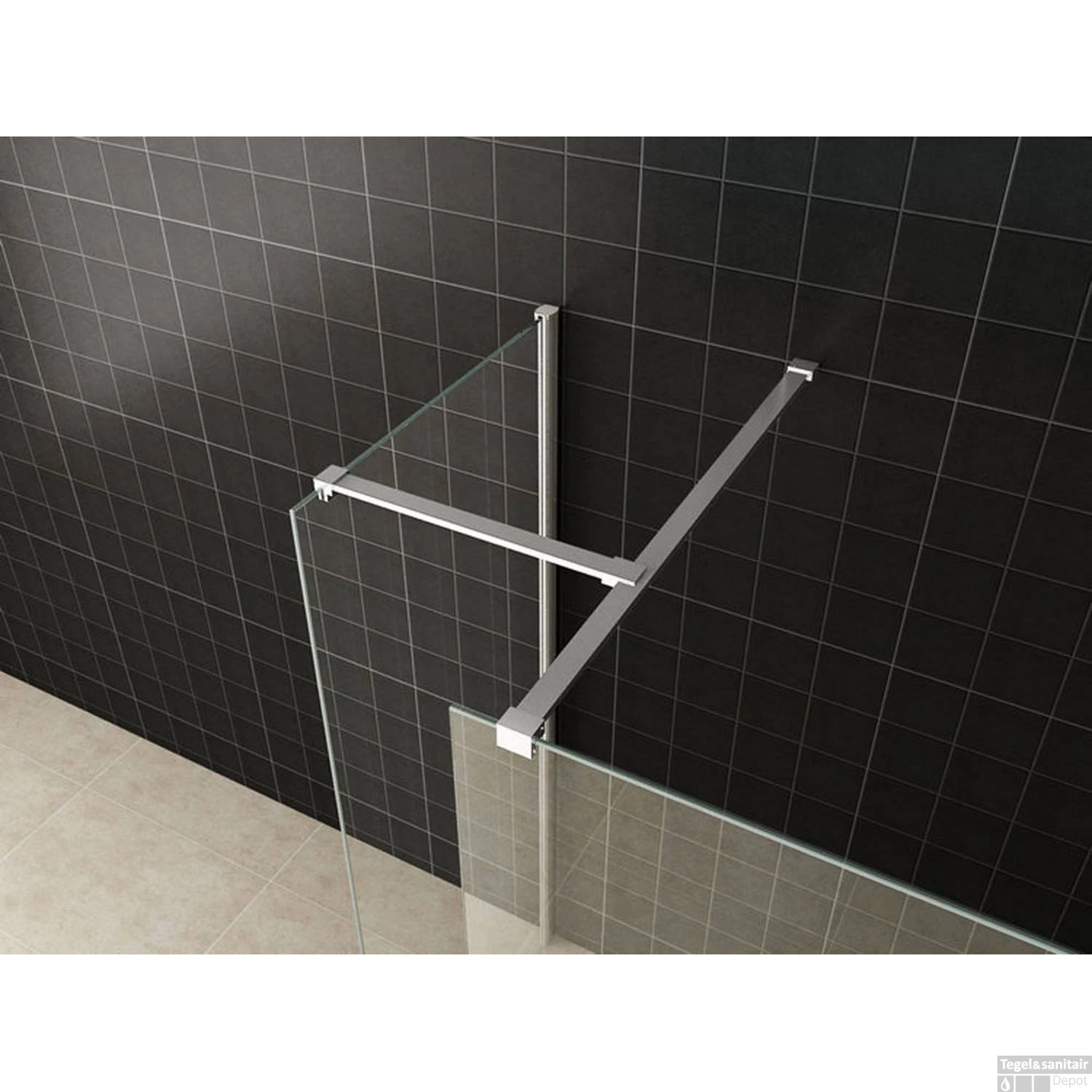 Inloopdouche Wiesbaden Combinatie-Set 120x90x200 Cm Glasdikte 10 Mm Nano - Afbeelding 2