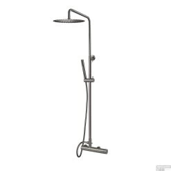 Opbouw Regendoucheset Qisani Flow Thermostatisch Geborsteld RVS