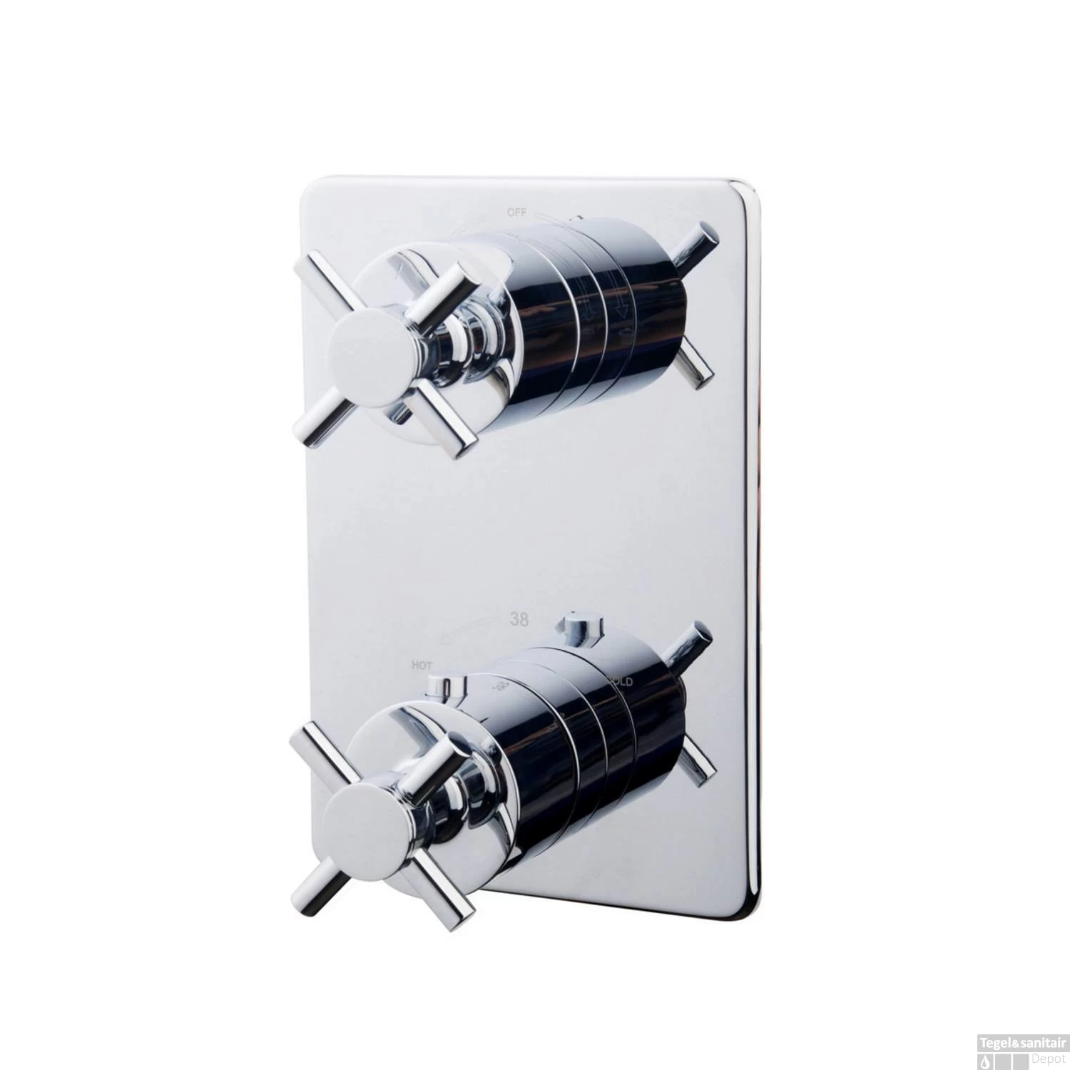 Thermostatische Inbouw Regendouche Set Wiesbaden Type 130 Wandarm Ufo 20 Cm Rond Incl. Inbouwdeel - Afbeelding 4