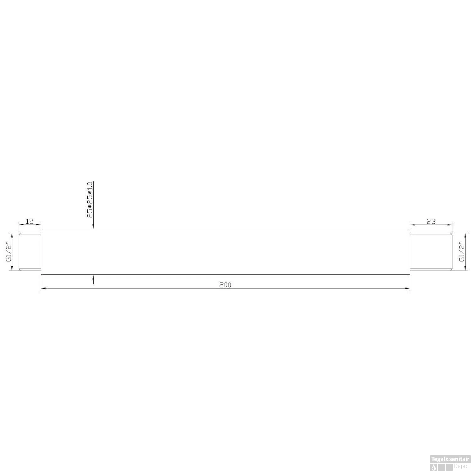 Thermostatische Inbouw Regendouche Set Wiesbaden Type 105 Plafondarm 20 Cm Vierkant Incl. Inbouwdeel - Afbeelding 9