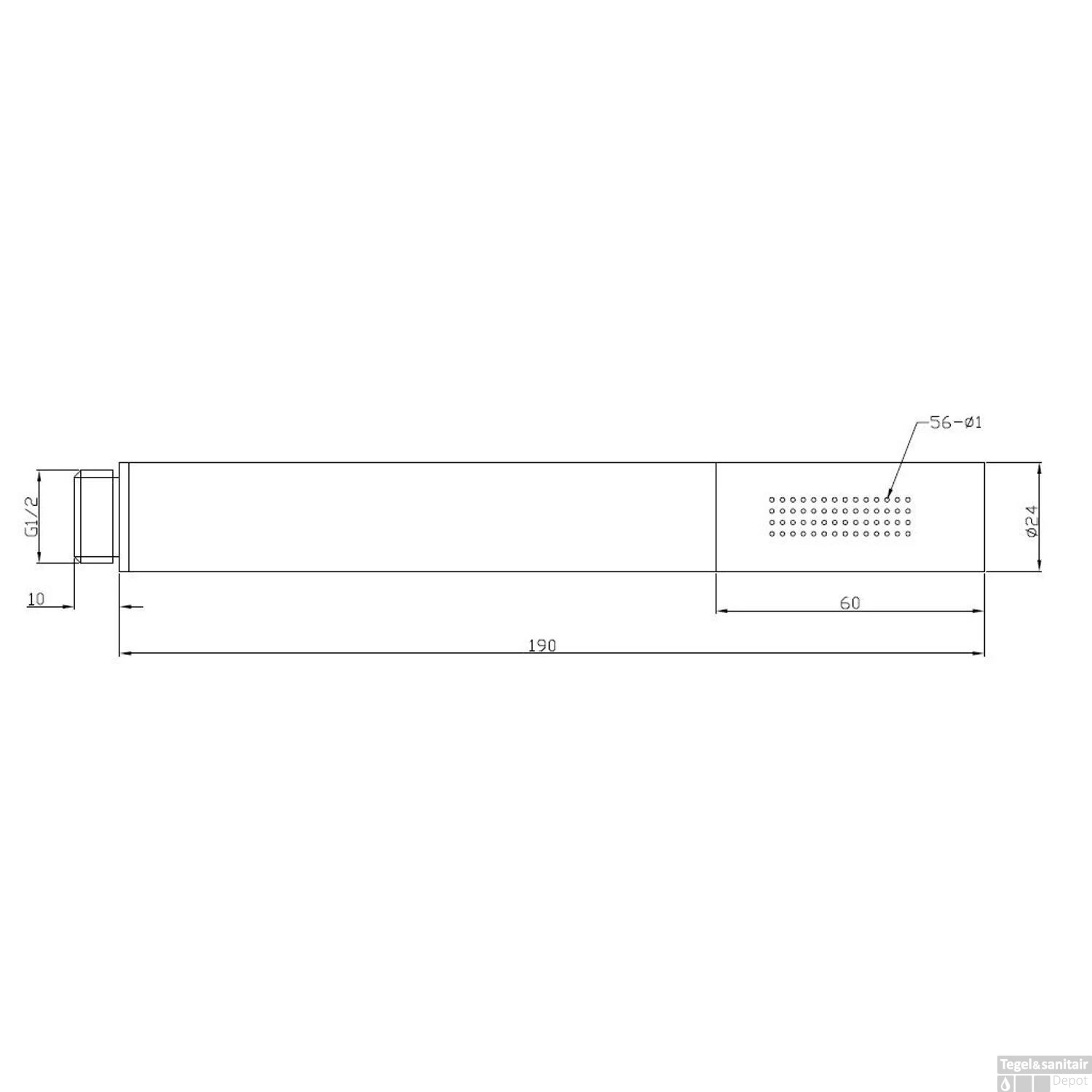 Thermostatische Inbouw Regendouche Set Wiesbaden Type 105 Plafondarm 20 Cm Vierkant Incl. Inbouwdeel - Afbeelding 12