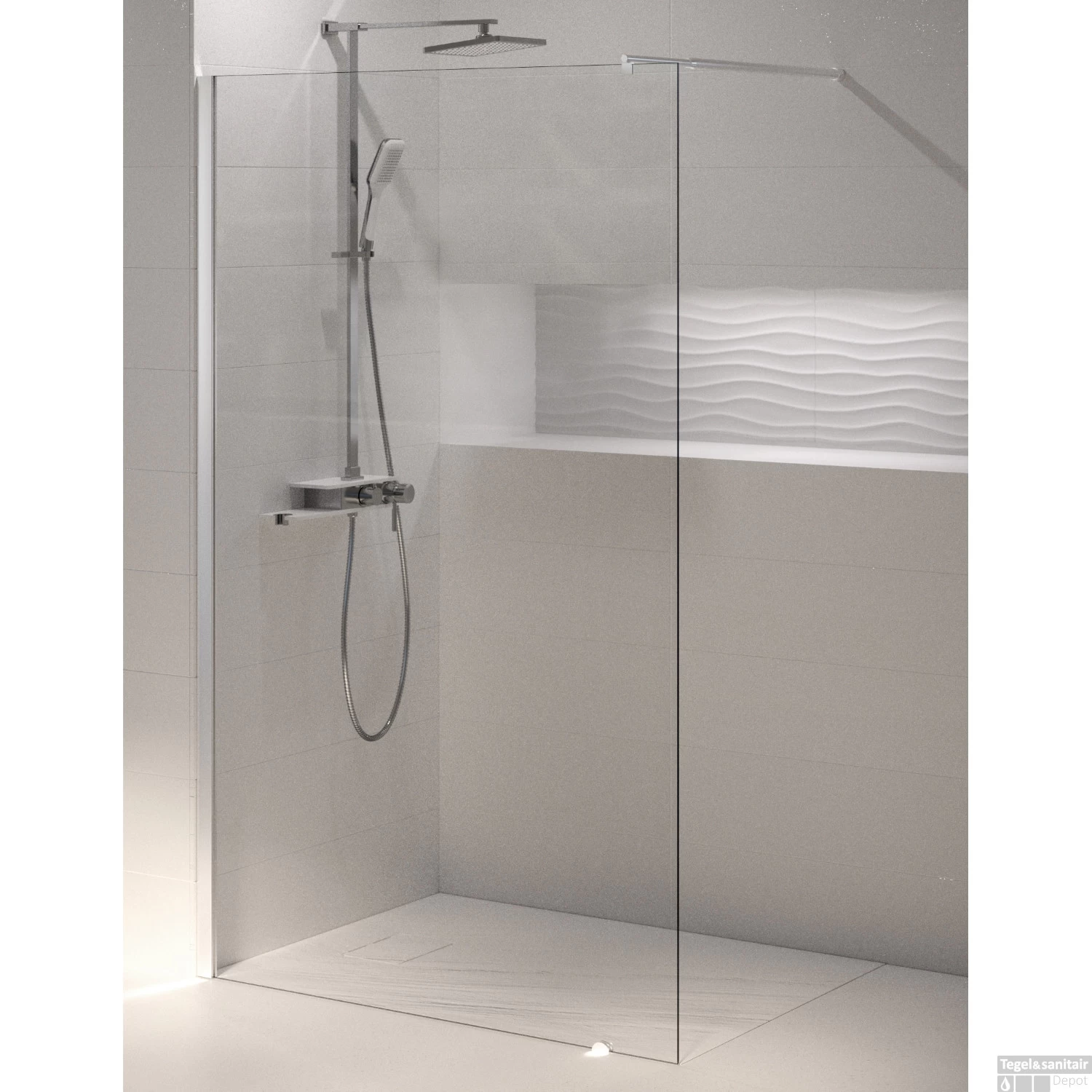 Inloopdouche Allibert Spot 80x195cm Veiligheidsglas 6mm Antikalk