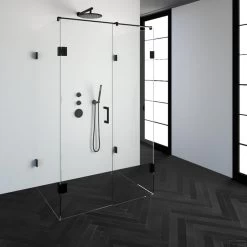 Douchecabine Compleet Just Creating Profielloos XL 90x120 Cm Mat Zwart