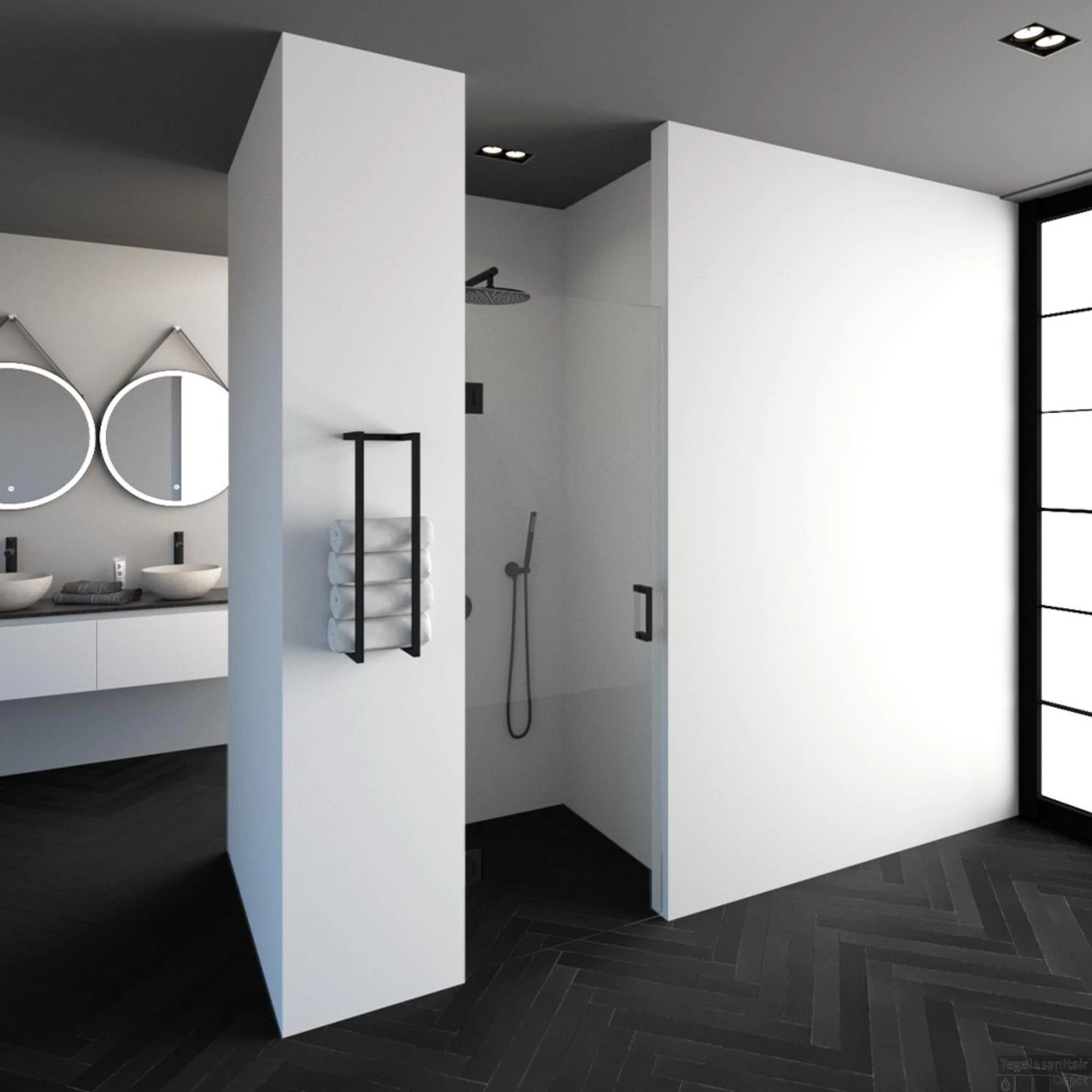 Nisdeur Compleet Just Creating Profielloos 70x200 Cm Mat Zwart - Afbeelding 2