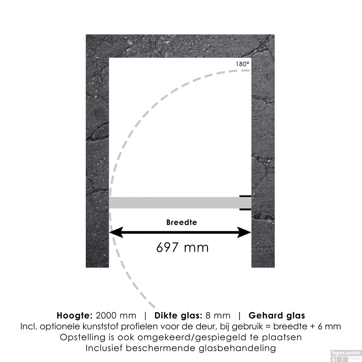 Nisdeur Compleet Just Creating Profielloos 70x200 Cm Mat Zwart - Afbeelding 5