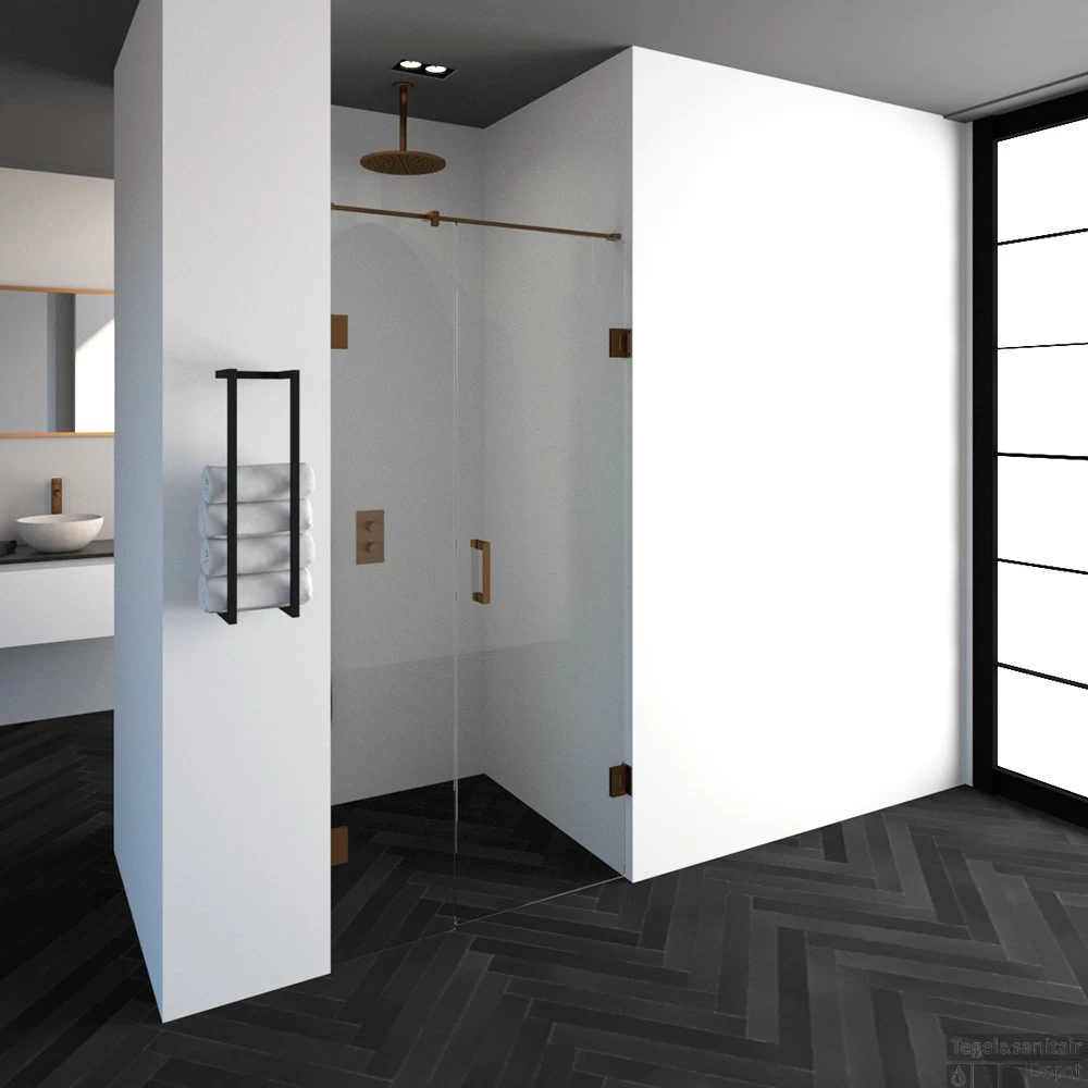 Nisdeur Compleet Just Creating Profielloos 2-Delig 100x200 Cm 40/60 Koper - Afbeelding 2