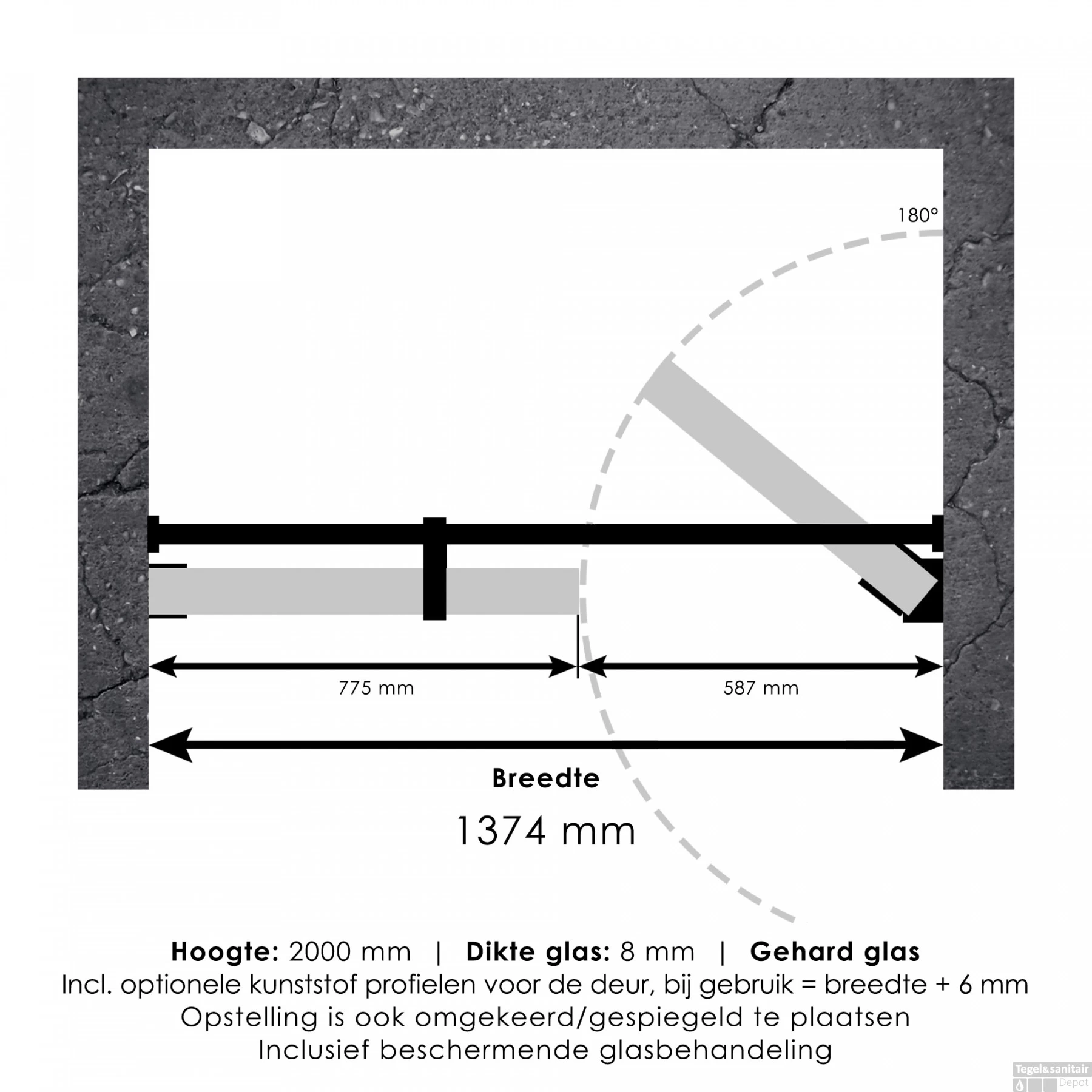 Nisdeur Compleet Just Creating Profielloos 2-Delig 140x200 Cm 80/60 Goud - Afbeelding 3