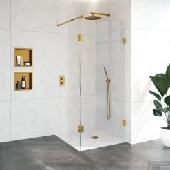 Inloopdouche Compleet Just Creating Profielloos 90/40 Cm Goud