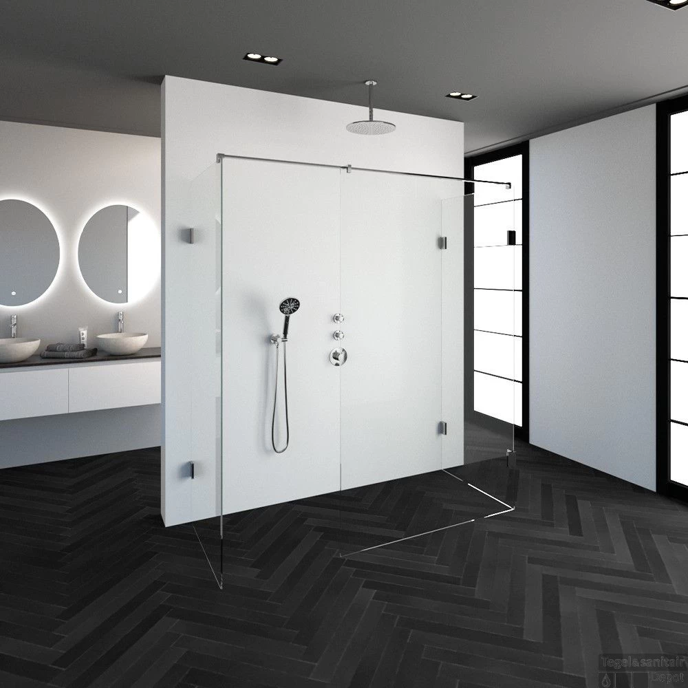 Inloopdouche Compleet XL Just Creating Profielloos 80x180 Cm Chroom - Afbeelding 2