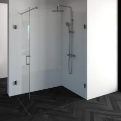 Douchecabine Compleet Just Creating 2-Delig Profielloos 140x100 Cm RVS