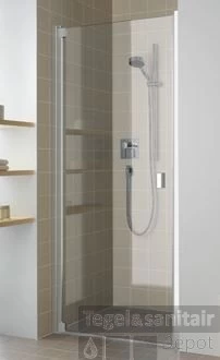 Kermi Raya Draaideur 1-dlg. 100 X 200 Cm. Links Op Douchebak Zilver Glans-helder Clean