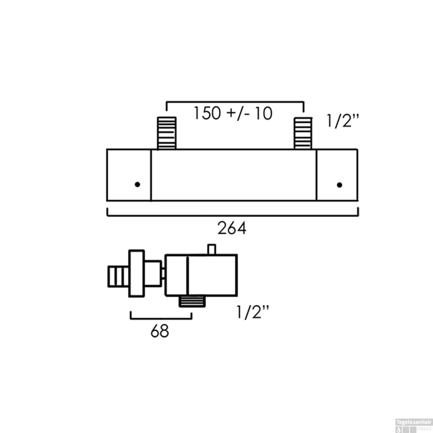 Douche- Thermostaatkraan Brauer Nurnberg Chroom OP=OP! - Afbeelding 4