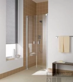 Kermi Raya Ptd Draaideur 2-dlg.100 X 200 Cm. Op Douchebak Zilver Glans-helder Clean