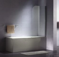 B&w-luxury Bagno Base Badklapwand 75x140 Cm. Chroom-helder Clean