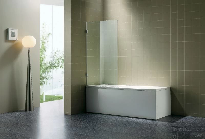 B&w-luxury Bagno Badwand 80x140cm. Chroom-helder Clean