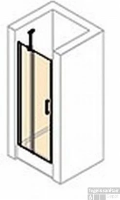 Huppe Classics 2 Nis Draaideur 80 X 200 Cm. Met Segment Gl.zilver-antiplaque Glas