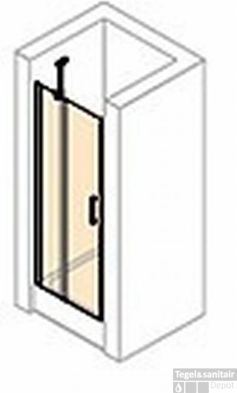 Huppe Classics 2 Nis Draaideur 80 X 200 Cm. Met Segment Gl.zilver-antiplaque Glas