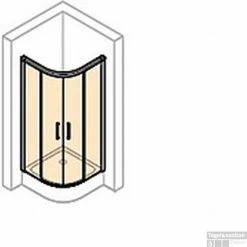 Huppe Classics 2 Easy Entry Kwartrond Met Schuifdeur 100/100x200 Cm. R550 Zilver Glans-helder Glas