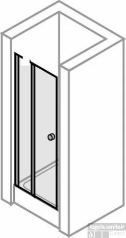 Huppe Design Pure Nis Draaideur 120 X 190 Cm. Met Segment Chroom Look-antiplaque Gl