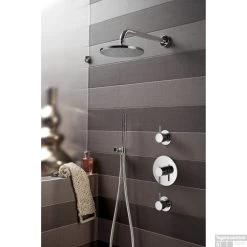 Complete Thermostatische Douche Inbouwset Hotbath Buddy 2 Stopkranen Geborsteld Nikkel