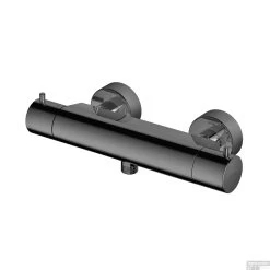 Douchethermostaat Hotbath Cobber Onderaansluiting 2-knop Zwart Chroom