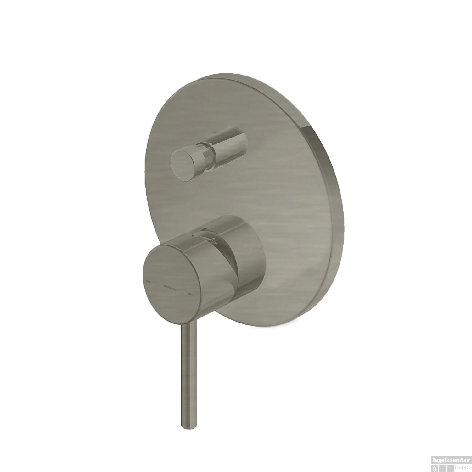 Douche/Badmengkraan Hotbath Buddy Inbouw Omstelrichting Geborsteld Nikkel (incl. Inbouwdeel)