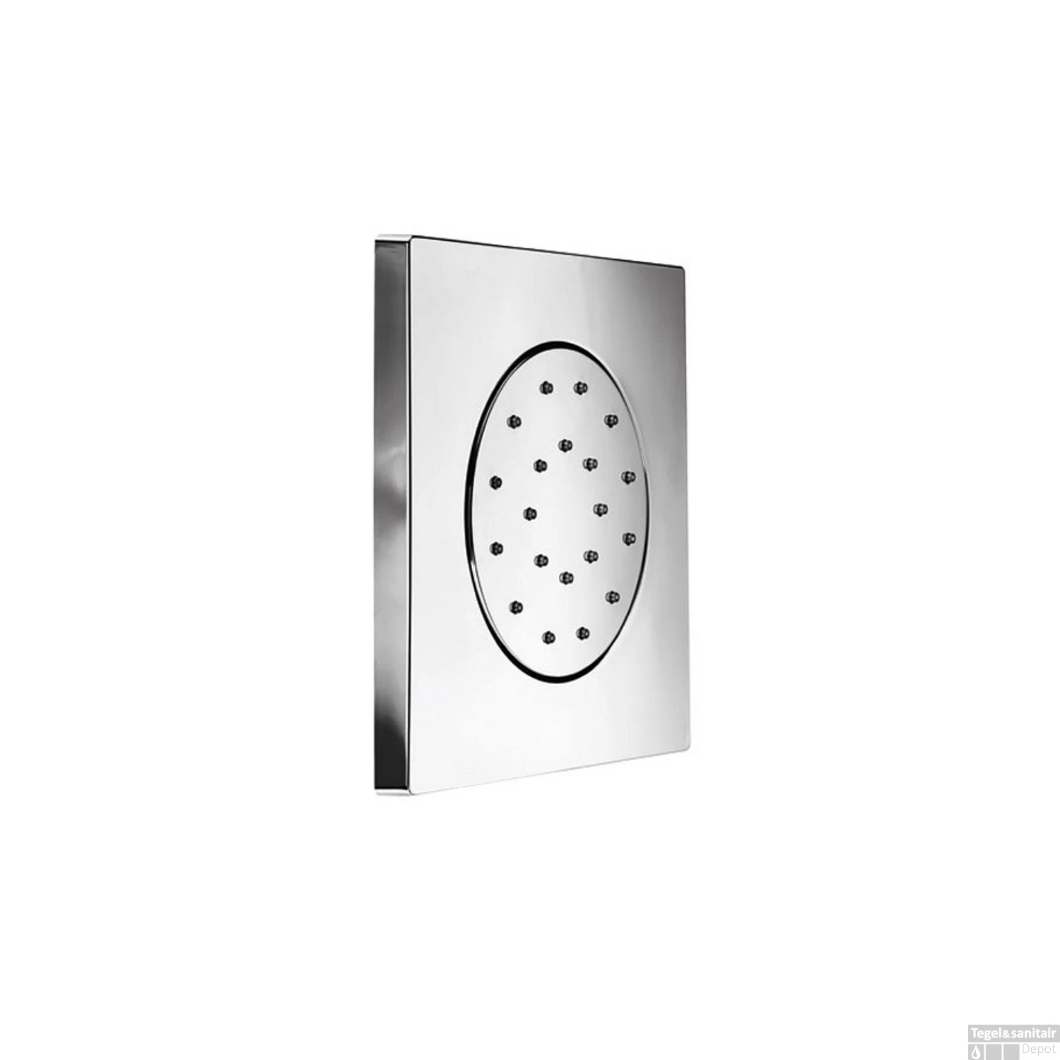 Bodyjet Hotbath Mate Twist Inbouw Massage Kantelbaar Vierkant Geborsteld Nikkel