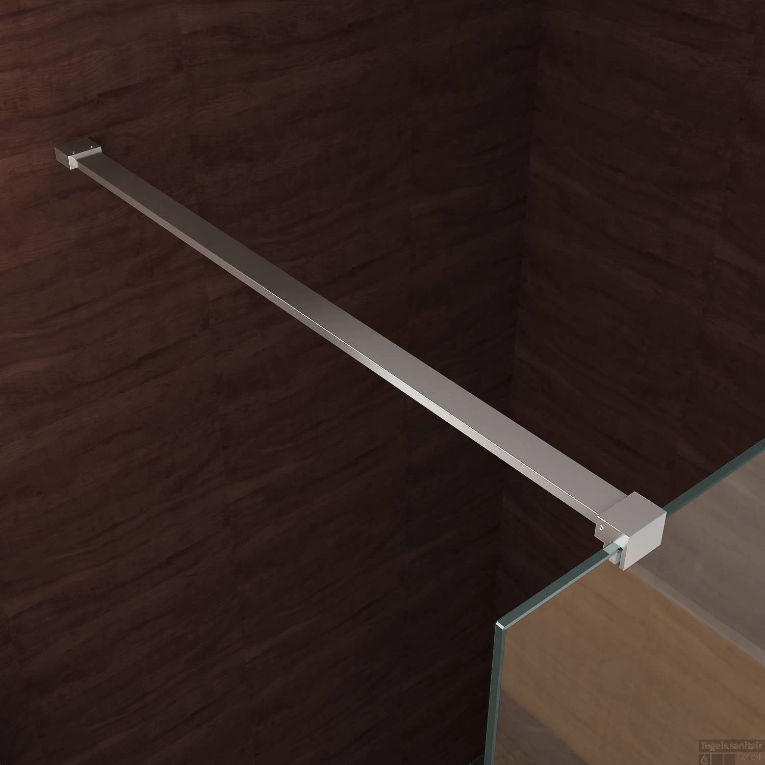 BWS Apollo Inloopdouche Met Muurprofiel 50x200cm Nano Glas 10mm - Afbeelding 3