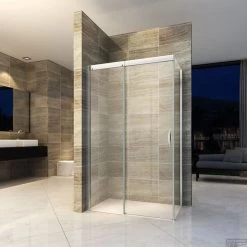 BWS Douchecabine Softclose 2.0 90x110 Cm Met Nisdeur En Zijwand 8mm Aluminium NANO Coating