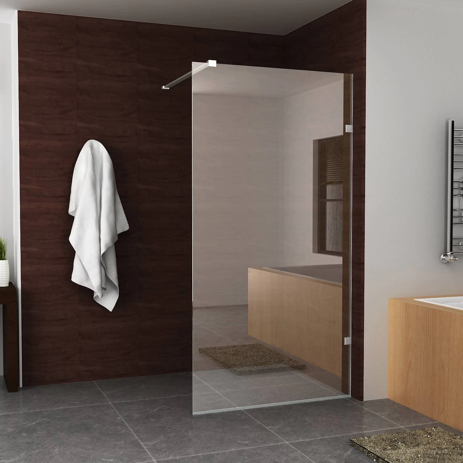 BWS Edge Douchewand Profielloos 80x200 Cm 8 Mm NANO Coating