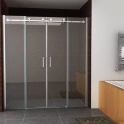 BWS Nisdeur Schuifbaar 4-Delig 180x200 Cm 8 Mm Nano Coating