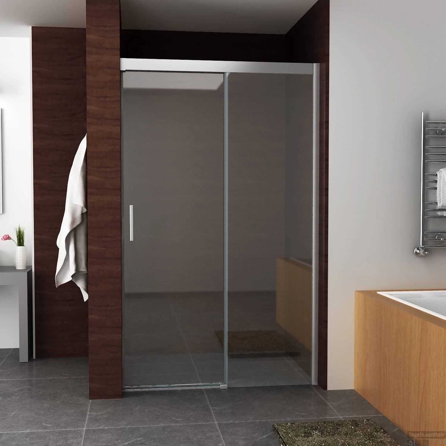 BWS Douchedeur | Softclose 2.0 | 120x200cm | 8mm Aluminium NANO Coating | Nisdeur