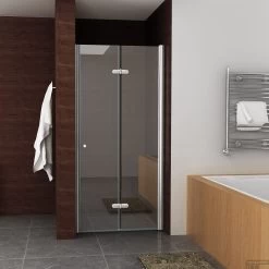 BWS Vouwbare Nisdeur Links 100x202 Cm 8mm NANO Harmonica Deur