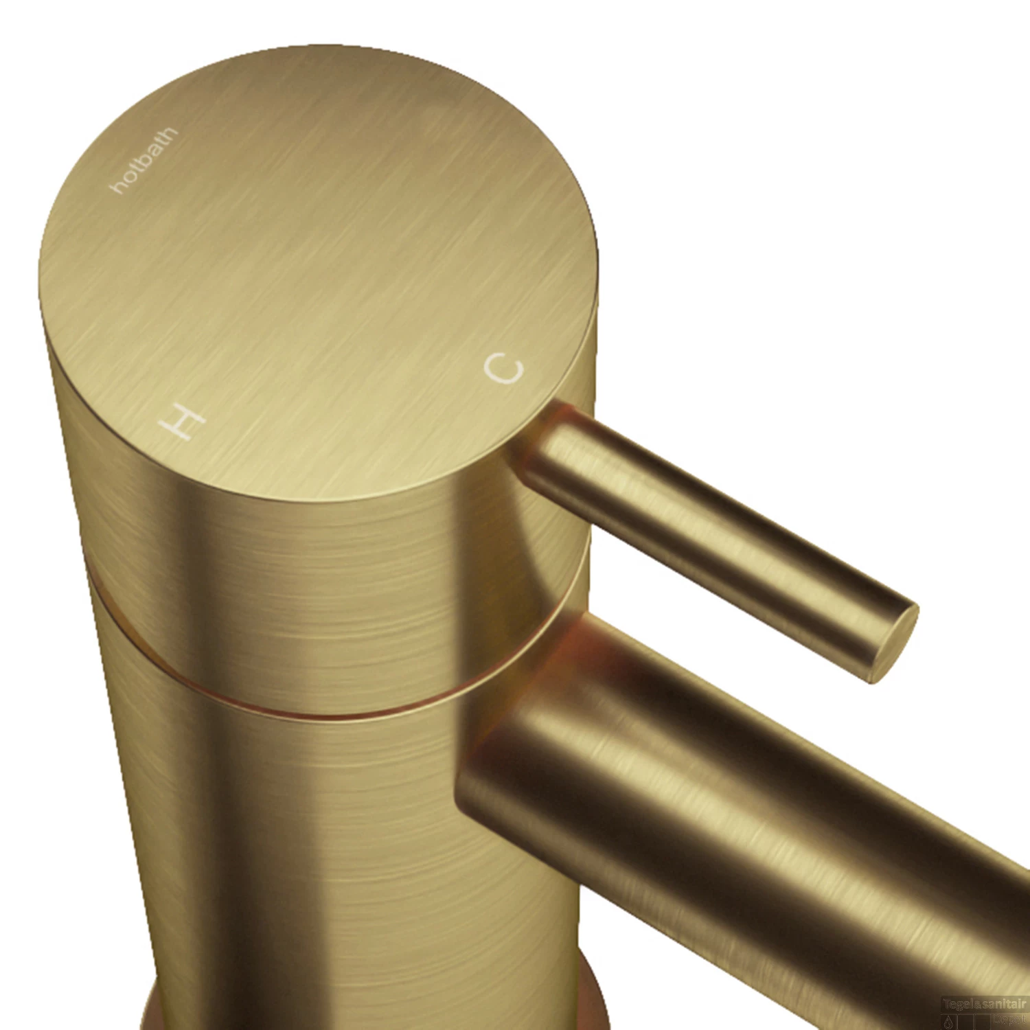 Stopkraan Hotbath Cobber Inbouw Thermostaat Geborsteld Messing PVD (excl. Inbouwdeel) - Afbeelding 3
