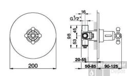Cisal Arcana Ceramic Afdekset Inbouwthermostaat Rvs AC00180002A