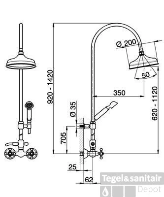 Cisal Arcana Ceramic Douchekolom Chroom AC00405121 - Afbeelding 2