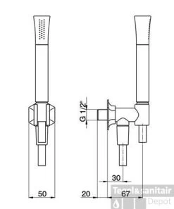 Cisal Cherie Handdouche CE00303024 Goud