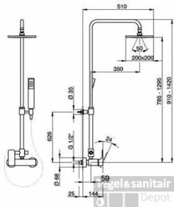 Cisal Cubic Doucheset Chroom CU00405121