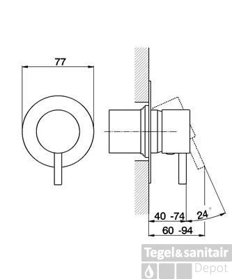 Cisal Less Minimal Afbouwdeel Inbouw Mengkraan LM00300