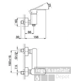 Cisal Roadster Douchemengkraan Chroom RR00044021