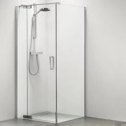 SEALSKIN Douchecabine Custom Rechts 90x90 Cm Zilver Hoogglans 6mm Veiligheidsglas