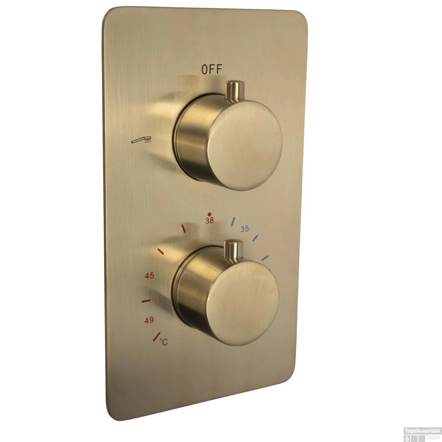 Inbouw Regendouche Set Boss & Wessing Colorato Met Handdouche En Wanduitloop Geborsteld Goud - Afbeelding 4