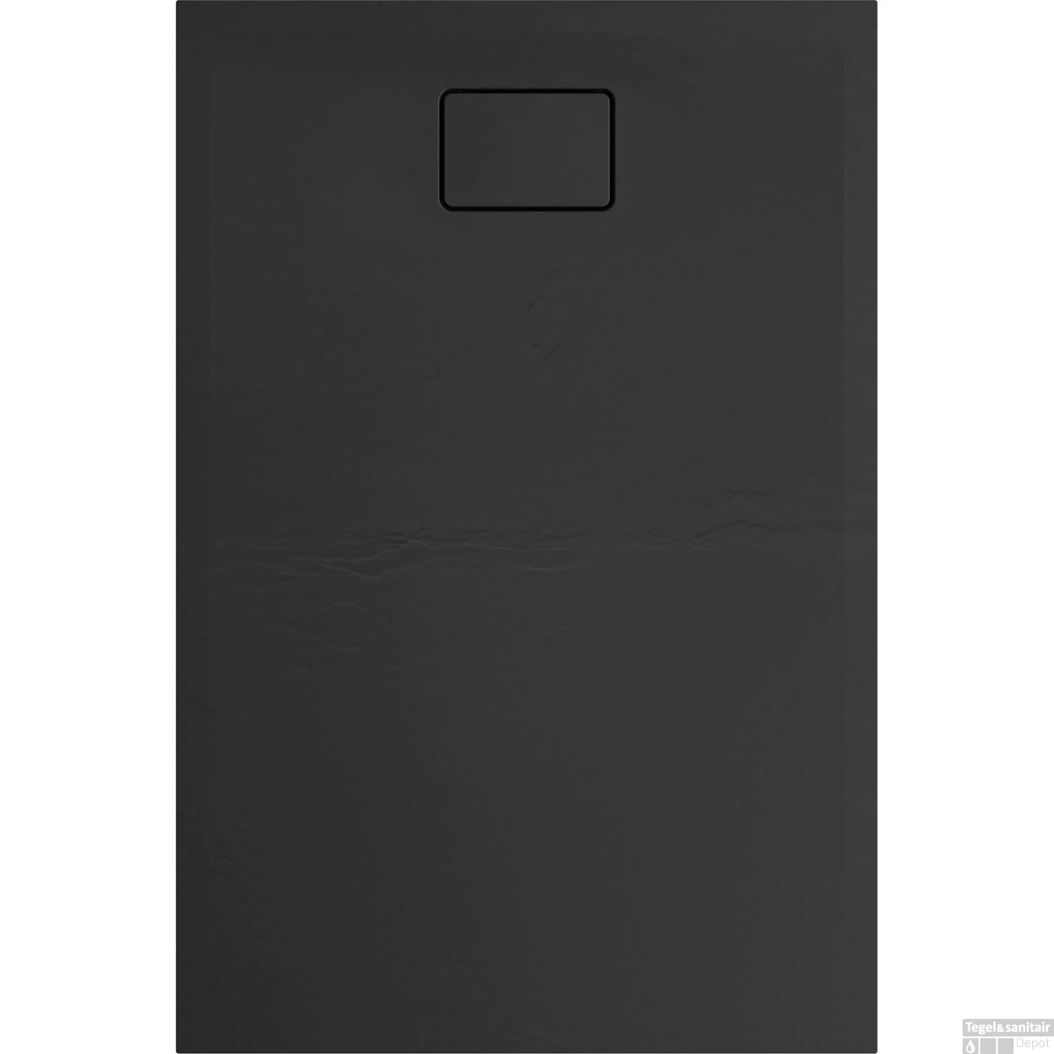 Douchebak Allibert Terreno Rechthoek Inbouw Polybeton 120x90 Cm Bazalt Zwart