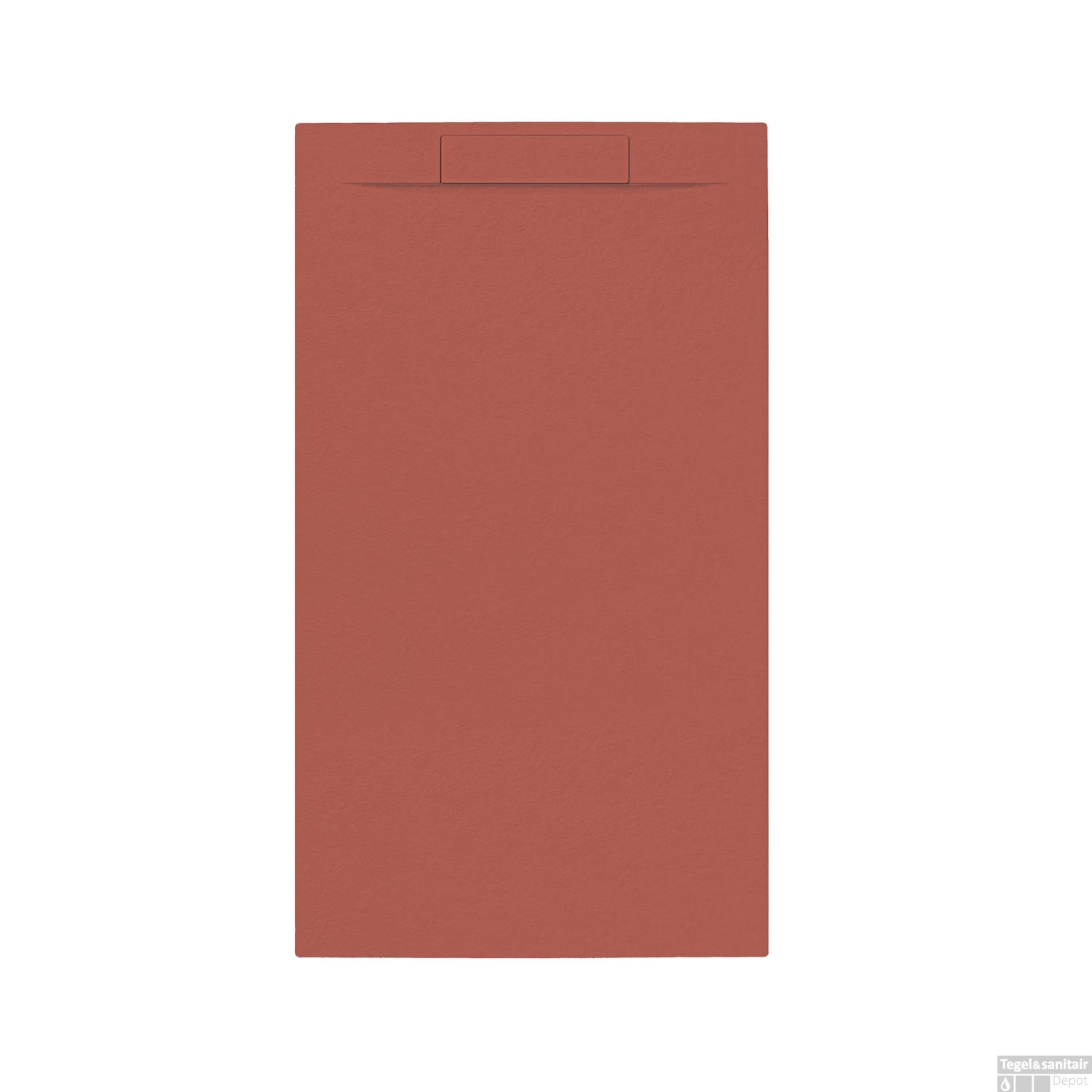 Douchebak + Sifon Allibert Rectangle 140x80 Cm Mat Rood Terracotta