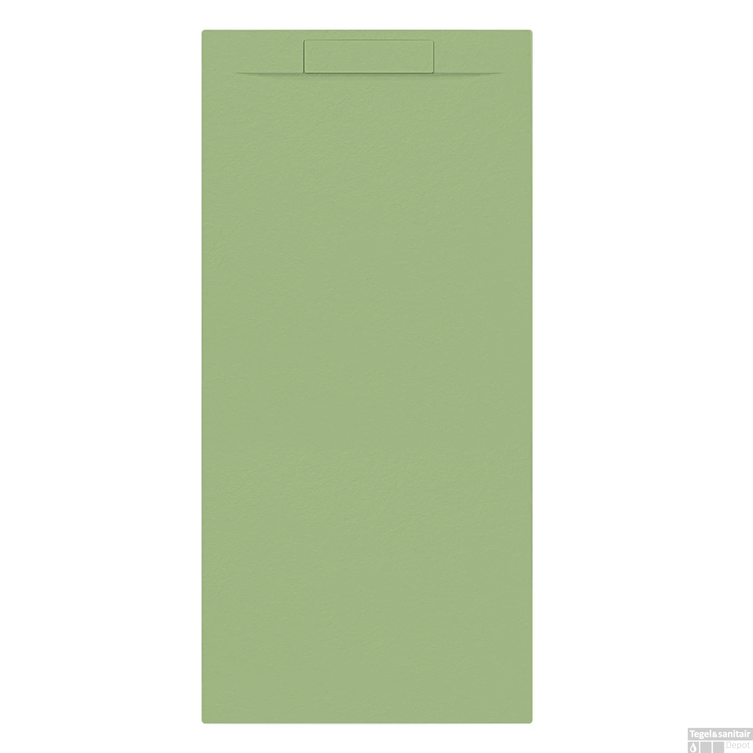 Douchebak + Sifon Allibert Rectangle 180x80 Cm Mat Olijfgroen