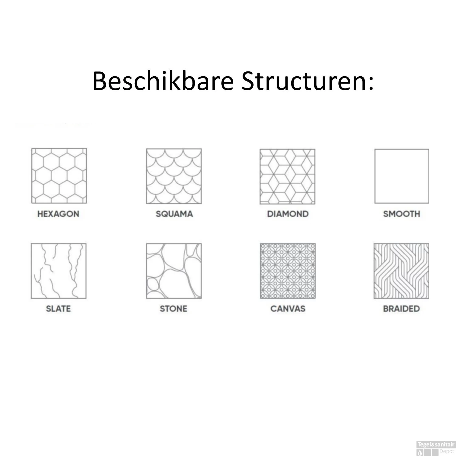 Douchebak Texence Slate Met Afvoer Hoogwaardig Composiet (alle Maten, Alle Kleuren) - Afbeelding 3