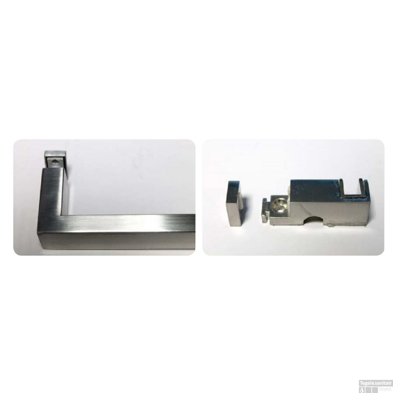 Douchecabine Lacus La Maddalena 150 Cm Schuifdeur Met Zijwand RVS Profiel - Afbeelding 2